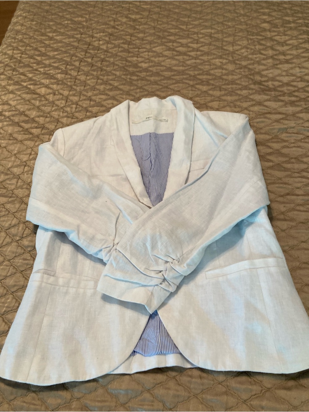 Gibson White Linen Blazer